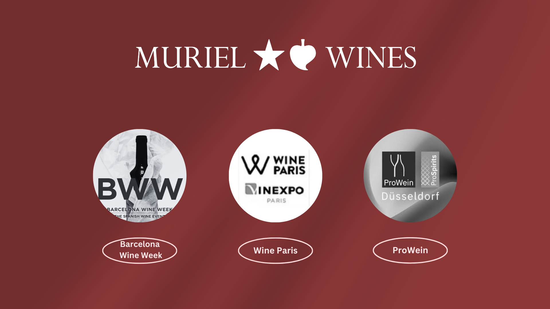 Muriel Wines estará presente en las principales ferias internacionales del sector vitivinícola en 2026.
