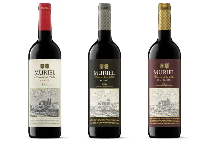 Muriel Fincas de la Villa_bodegon 3 vinos
