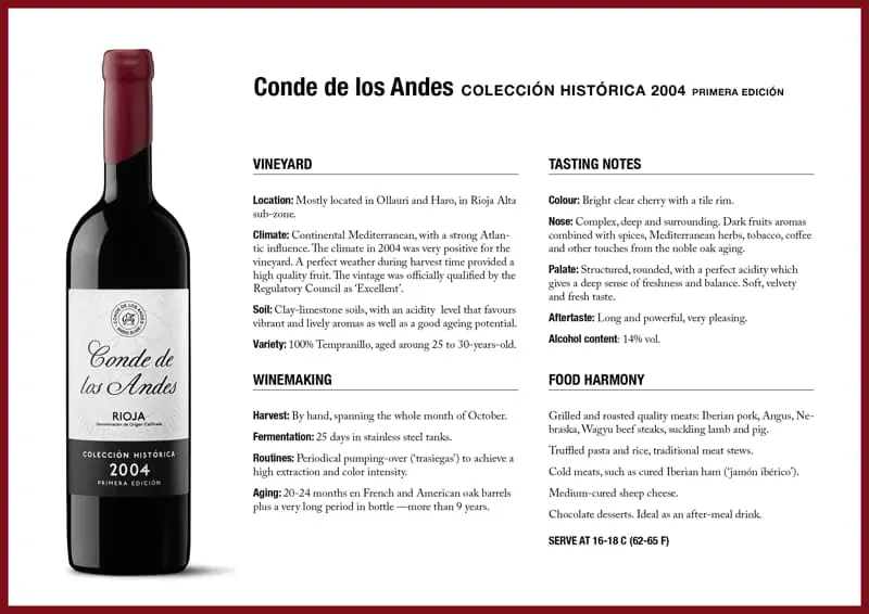 Conde de los Andes 2004, one of the 100 wines of the year