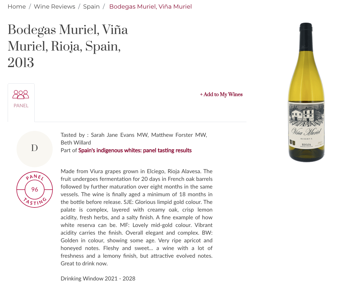 The best wine of Spanish indigenous white varieties